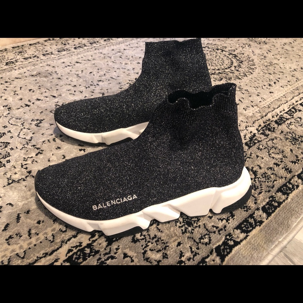 Balenciaga Black and White Sneakers